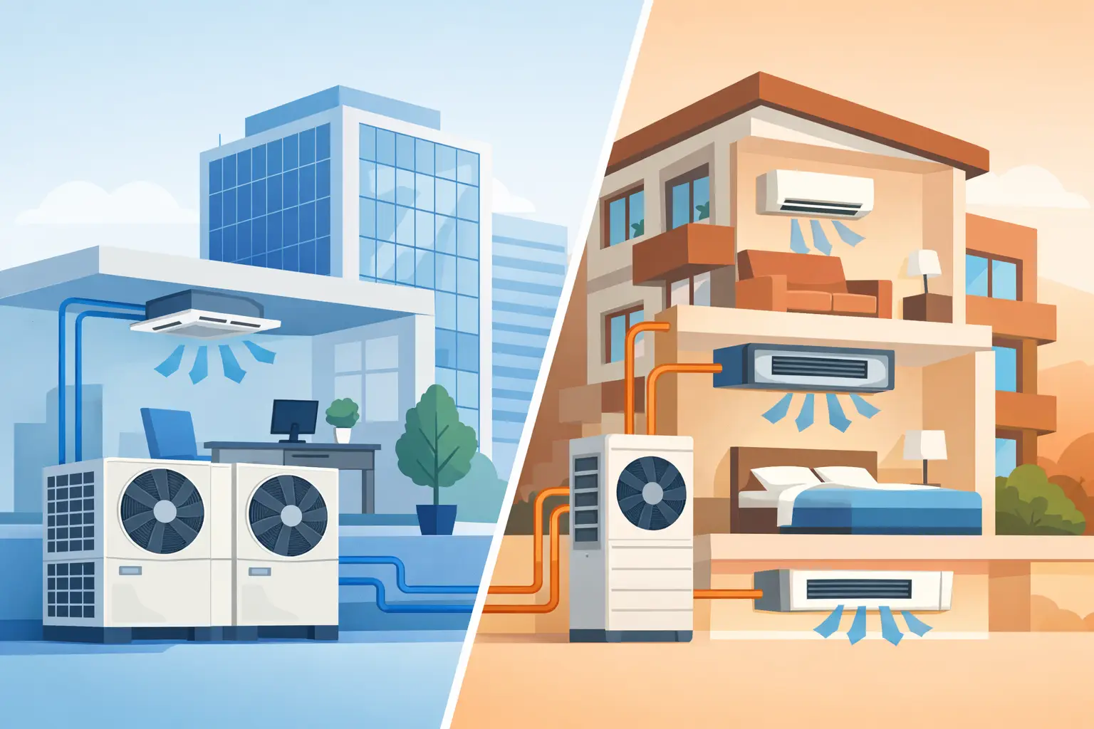 VRF vs VRV Systems: What’s the Difference?