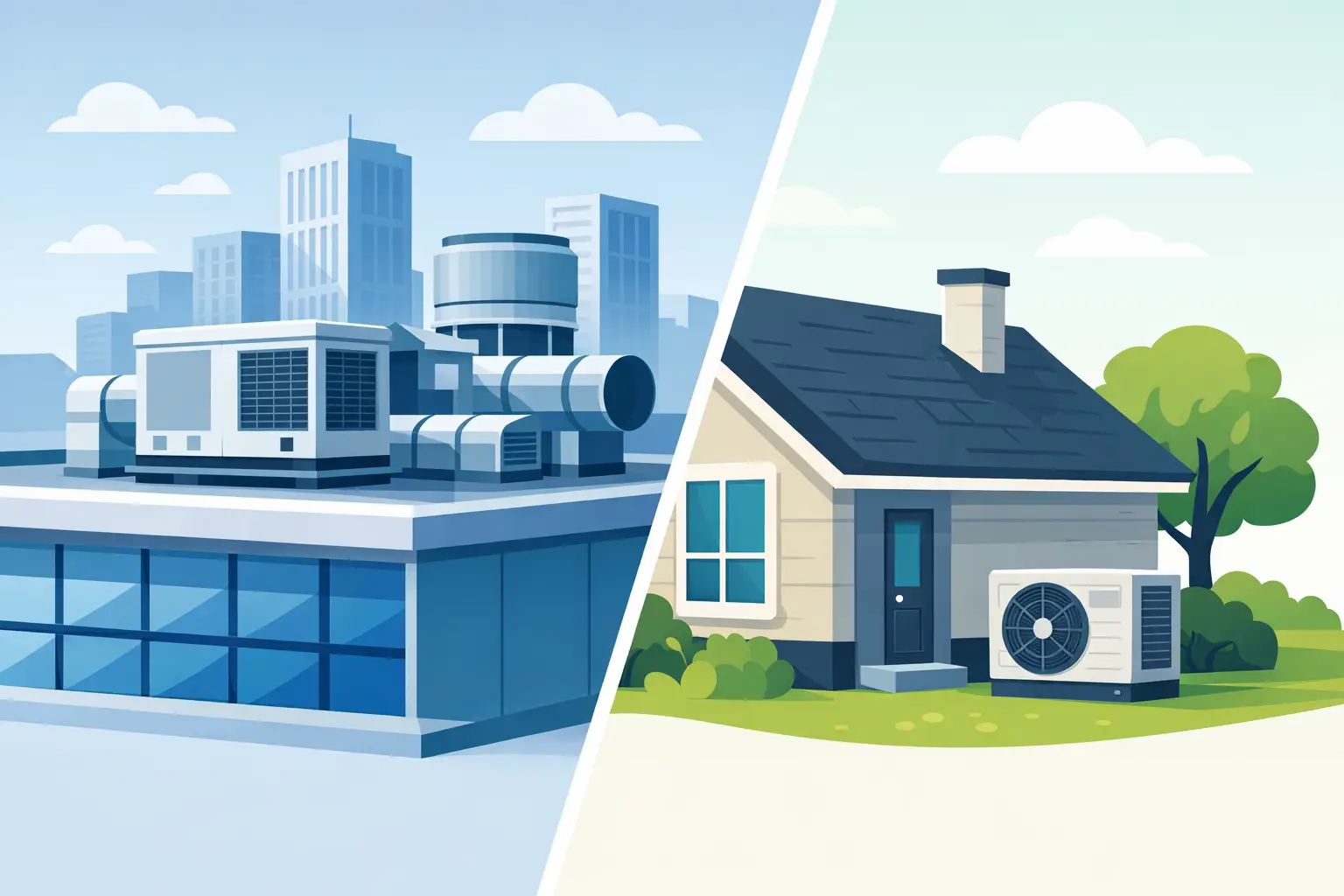 Commercial Versus Residential HVAC Commercial Versus Residential HVAC