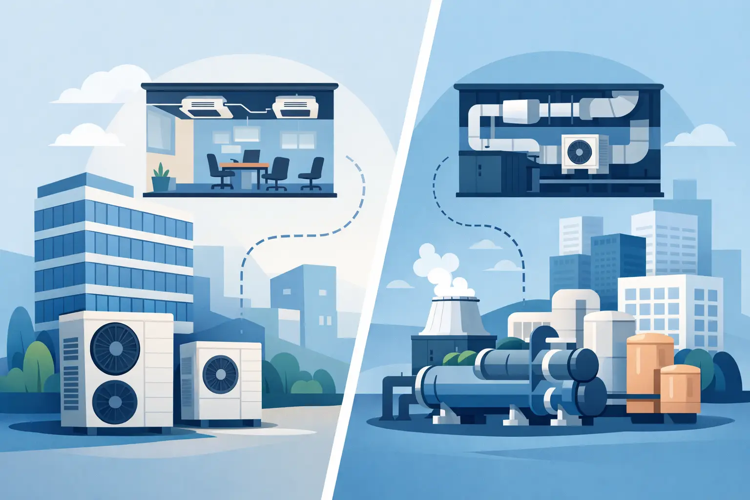 VRF versus central plant systems VRF versus central plant systems